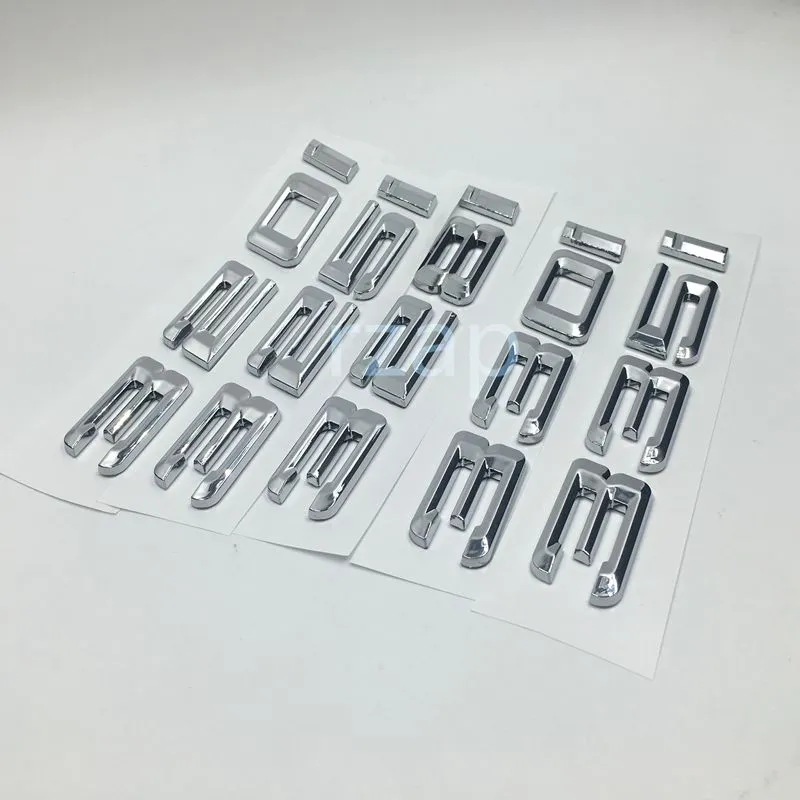 New Silver Color 320I 325I 328I 330I 335I Auto Refit Displacement Emblems Car Tail Decor Sticker for BMW 3 Series e90 e46 f30257R