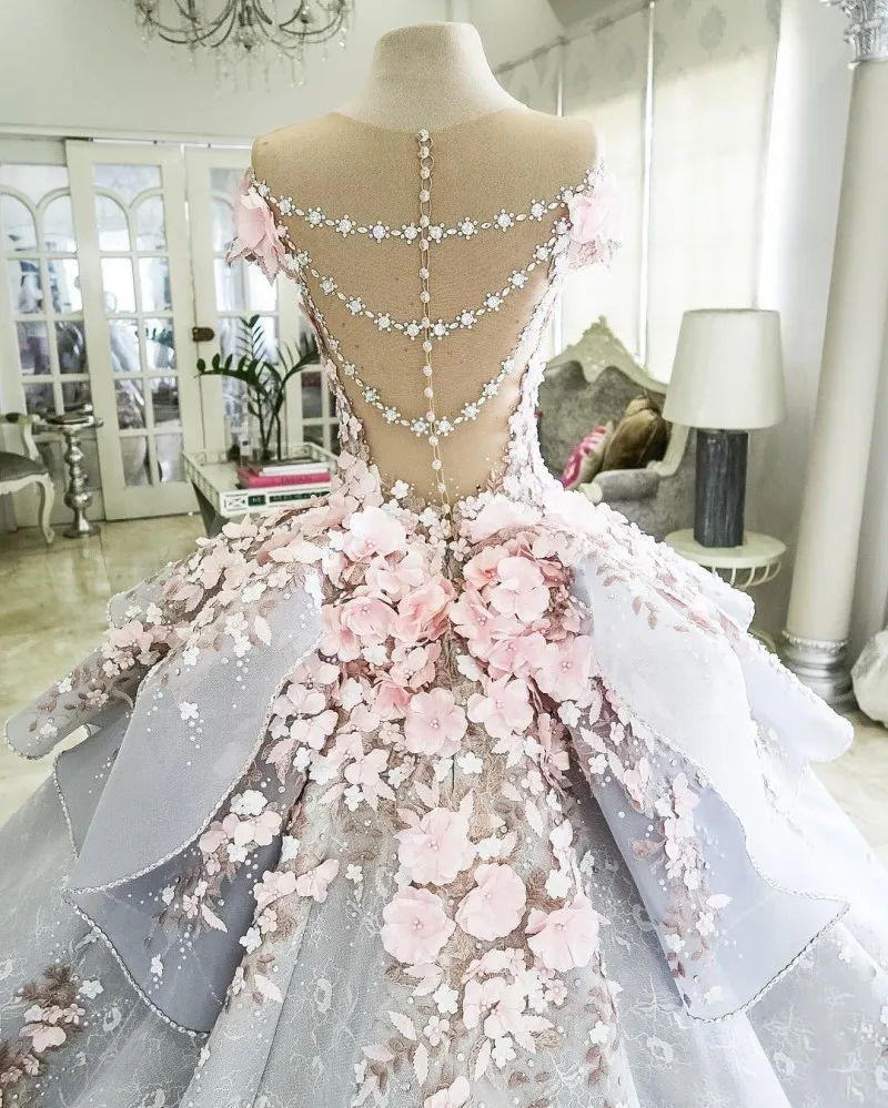Vintage 3D Appliqued Ball Gown Wedding Dresses With... From Bestdressing,  $837.69 | DHgate.Com