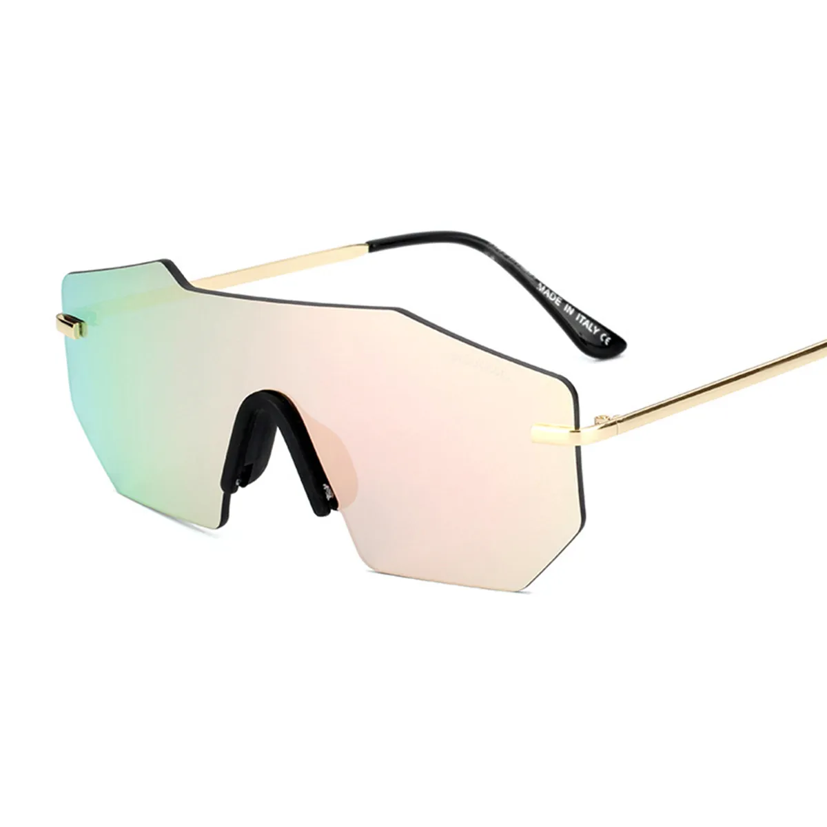 Zomer nieuwste stijl alleen zonnebril 7 kleuren zonnebril mannen fiets glas mooie sport zonnebril verblinden kleur glazen A +++ gratis verzending