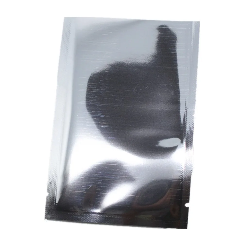 500Pcs/lot Open Top Silver Aluminium Foil Bags Heat Seal Vacuum Pouches Bag Dried Food Coffee Powder Storage Mylar Foil Package Pack Bags