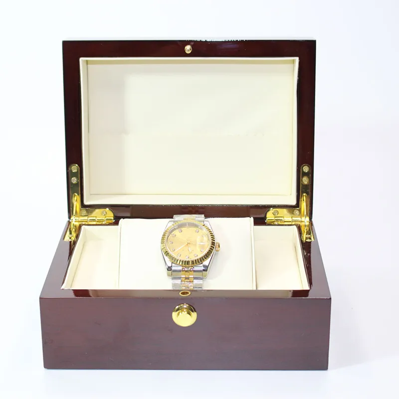 Scatola di orologeria in legno rosso, pefect to stoccaggio custodia orologeria, regalo orologio laccato scatole, può logo personalizzato, scatola di fornitura di fabbrica confezione cina