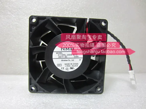 Original NMB 3115RL-05W-B70 8CM 8038 24V 0.80A 80 * 80 * 38mm air volume waterproof fan