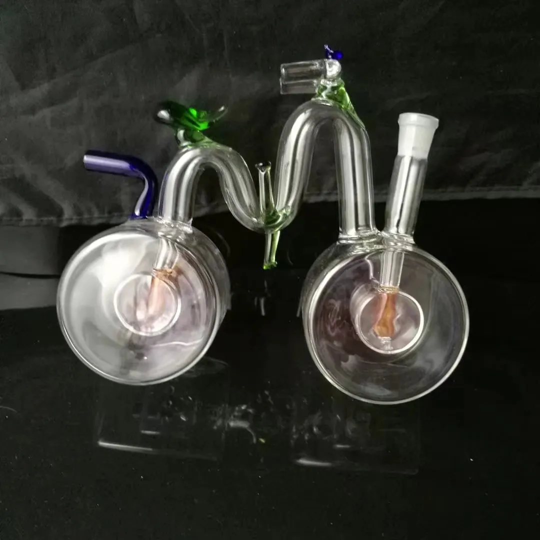 Cachimbo de água de vidro da bicicleta, cachimbos de água bongos de vidro hooakahs duas funções para plataformas de petróleo bongos de vidro