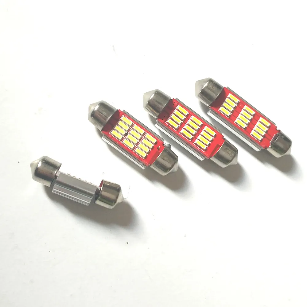 독서 빛 31 36 39 41mm 자동차 스타일링 오류 무료 12V 4014 12 SMD Festoon 인테리어 라이트 자동차 램프 전구 라이센스 플레이트 라이트 CANBUS