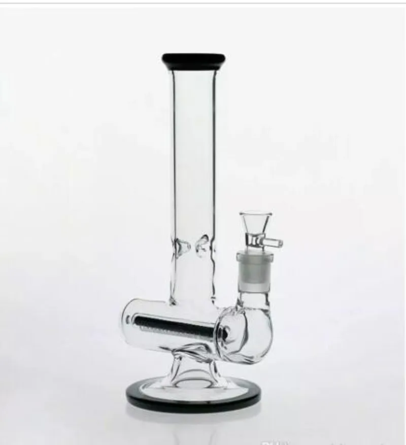 10,6 pouces de hauteur vert noir bong en verre 18,8 mm joint tuyau d'eau avec bol long en ligne percolato recycler les plates-formes pétrolières image réelle