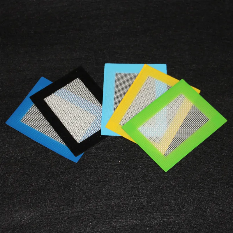 100st Silicone Wax Mats Square Sheets Pads Mat Barrel Drum 26 ml Silicon Oil Container Dabber Tool For Dry Herb Burs Dab3112318