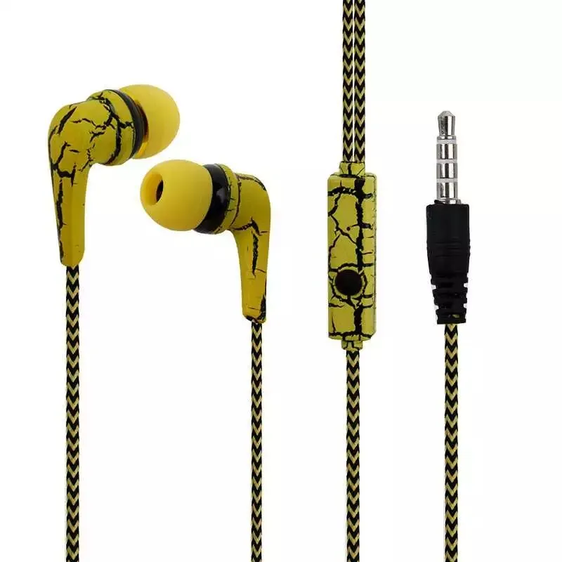 Crackle Earphones With Microphone Strong Bass 35mm Inear Sports Headset Music For iphone 6Plus 6 Samsung Phone MP3 Tablet PC Wit9135912