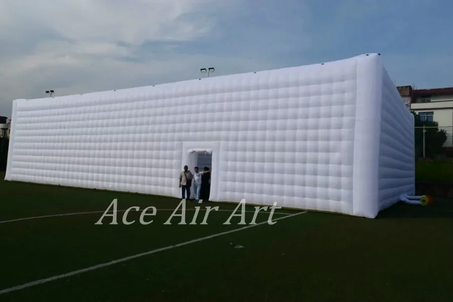 Fantastisk gigantisk uppblåsbar bröllopstältdesign för evenemangsfest med 2 ingångar 20m L x10m w x 5 m h