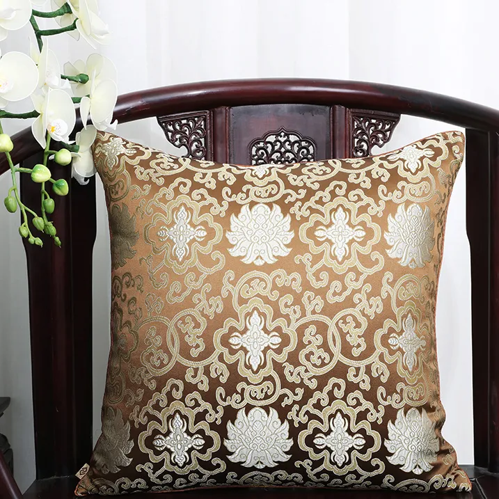Custine di cuscini vintage fiore personalizzato Copertura natalizia decorativa cuscini di seta cinese di seta divano sedia a cuscino quadrato cuscini cuscini di supporto