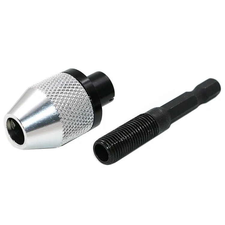 Adaptador de mandril de broca sin llave, convertidor de 6,3mm y 1/4 pulgadas, 0,3-6mm para controlador de impacto, amoladora de vástago hexagonal, taladros, Adaptador de destornillador