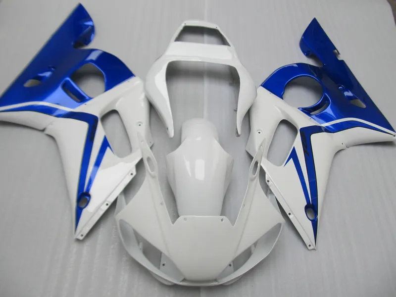 Feedings de plástico de carroçaria para Yamaha YZF R6 98 99 00 01 02 Blue White Fairing Kit YZFR6 1998-2002 OT33