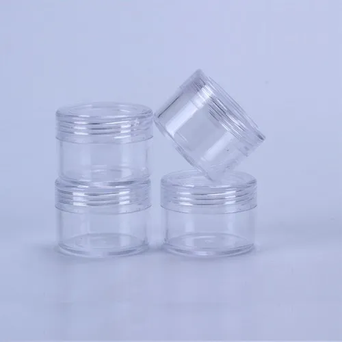 15 Gramm nachfüllbar kleine Plastik Schraubverschluss Deckel mit Clear Belag leeren Plastikbehälter Gläser für Nagel-Pulver Flaschen Lidschatten Container Lot