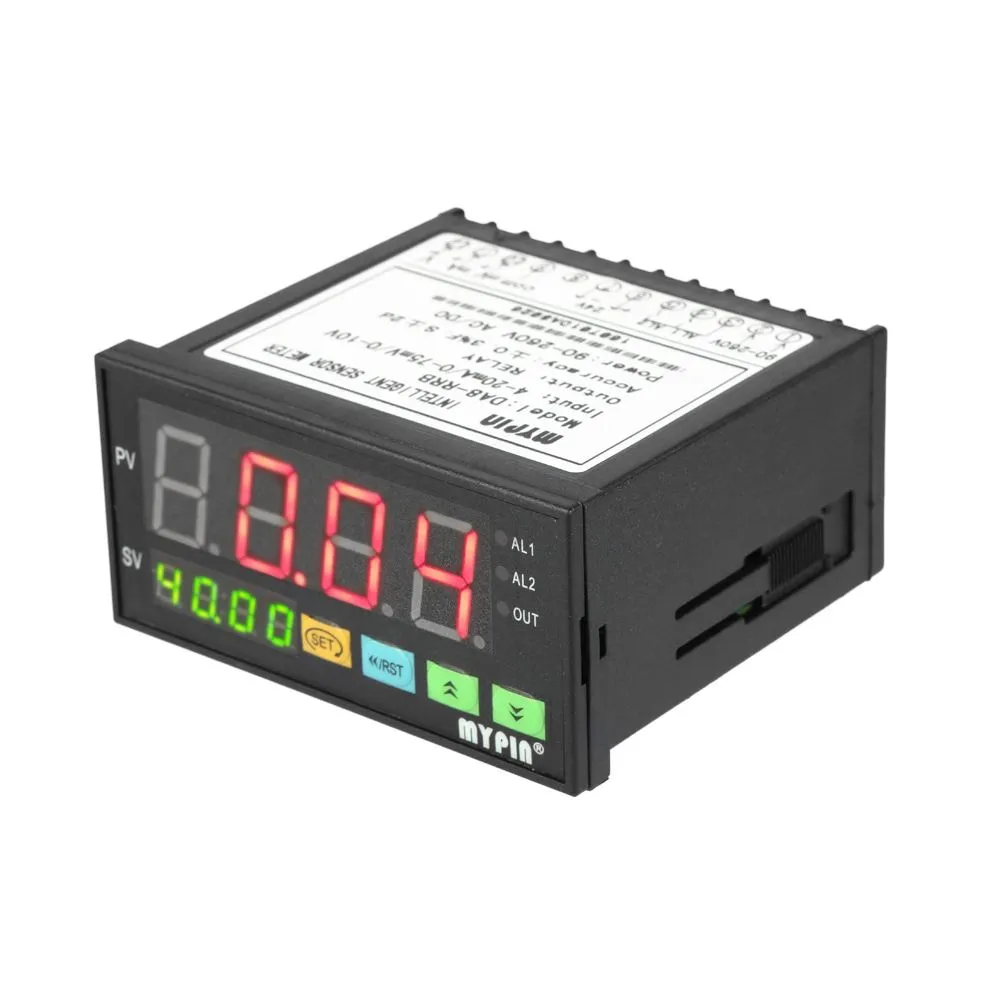 Freeshipping Digital Sensor Meter Multifunktionell Intelligent Tryckgivare LED Display 0-75MV / 4-20MA / 0-10V 2 Relä Larmutgång