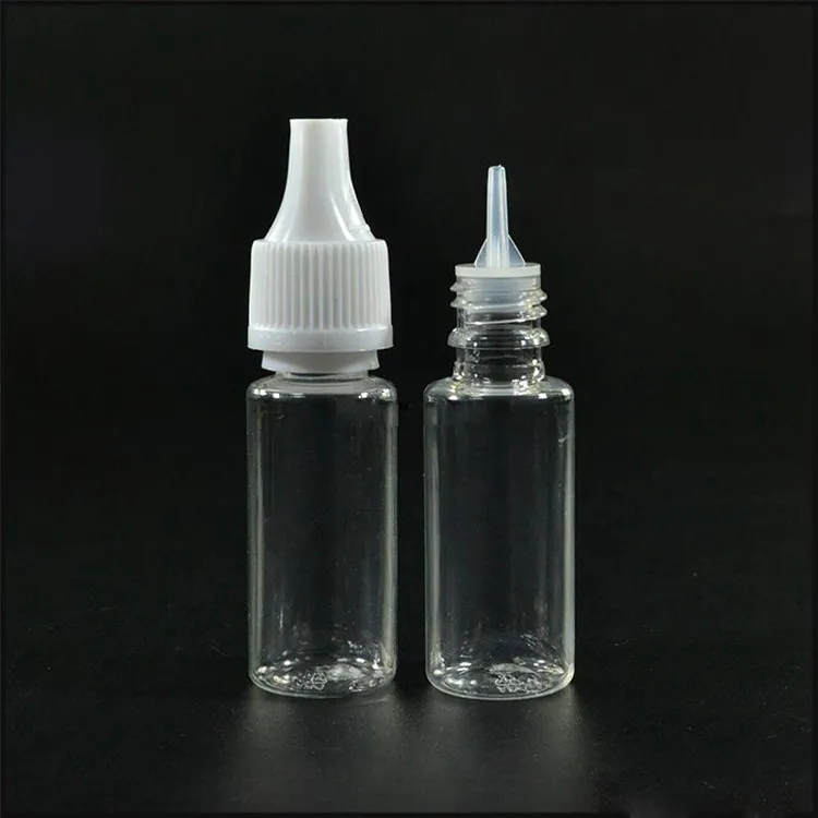 FDA Новые Пластиковые бутылки Очистить 10ml EMPTY E Жидкие Dropper Бутылки с Triangle восковыми тампера Колпачки иглы советы EJUICE Oil 10мл