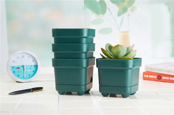 Wholesale MOQ Green Water Reserve Automatically Flower Bonsai Planting Grow Pot for Home Table Garden Succulents Growing Decoration