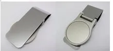 DIY Blank Money Clip/Credit Card Holder Silver Stainless steel Money Wallet Clip Clamp Card Holder Free Shipping