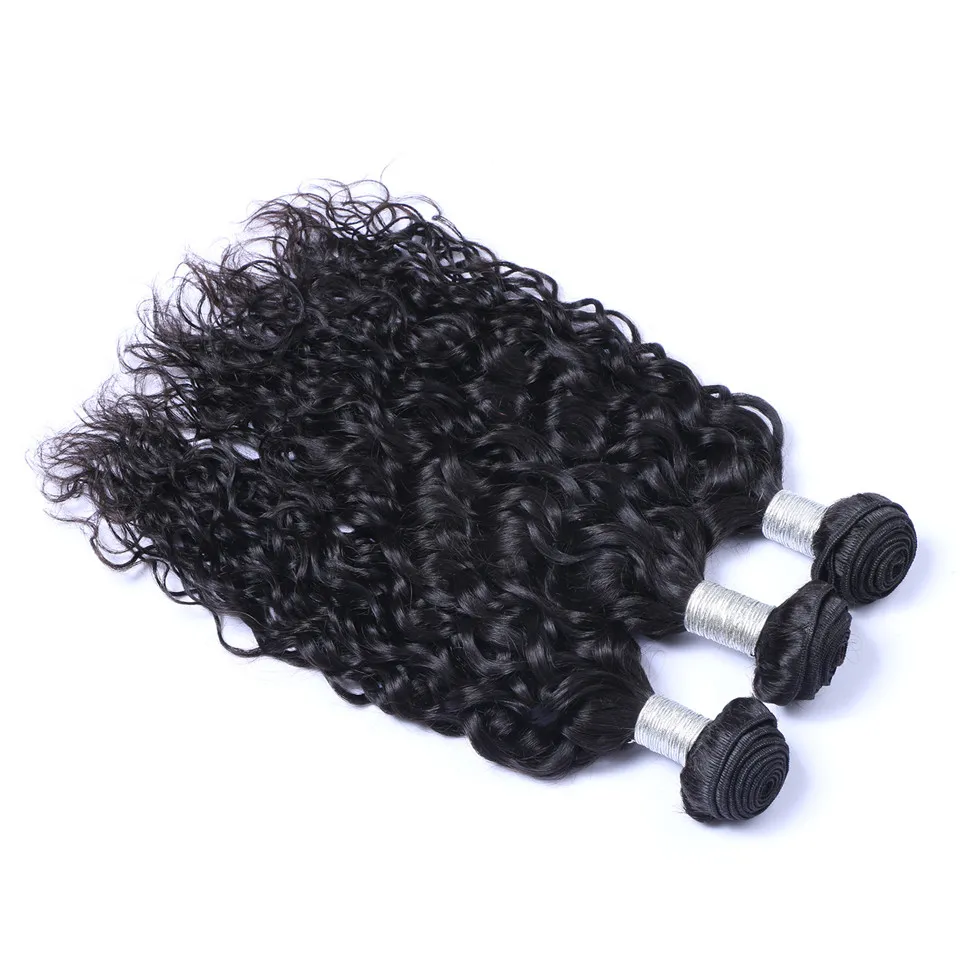 Brasilianische malaysische Haarwebart, natürliche Wellen, Wasserwelle, 100 % unverarbeitetes reines Haar, Bündel, brasilianische malaysische Remy-Echthaarverlängerungen