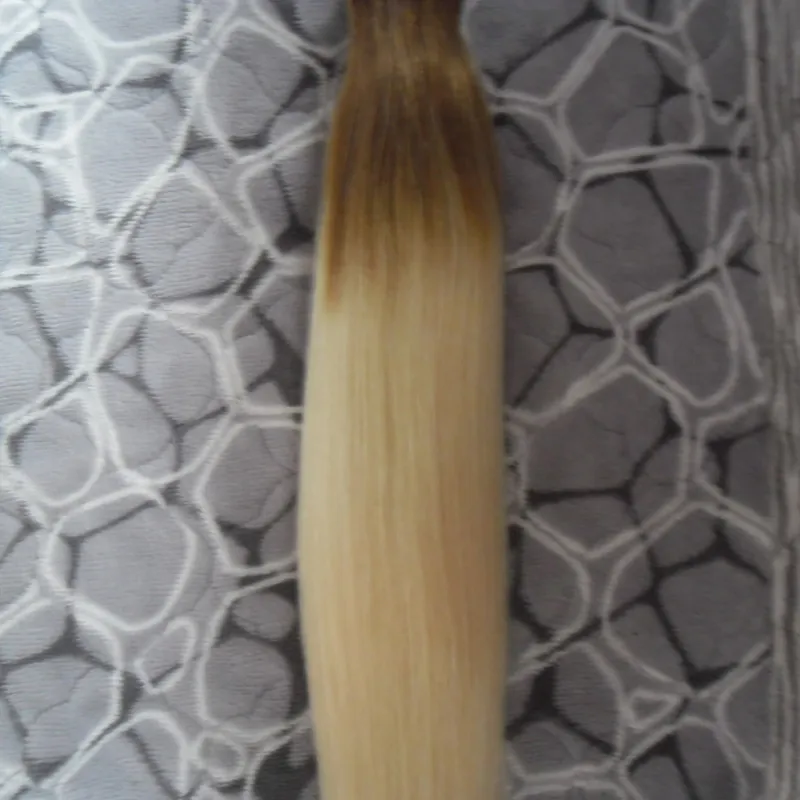Ombre Tape Extensions 100g Tape In Human Hair 27/613 Straight Brazilian On Tape