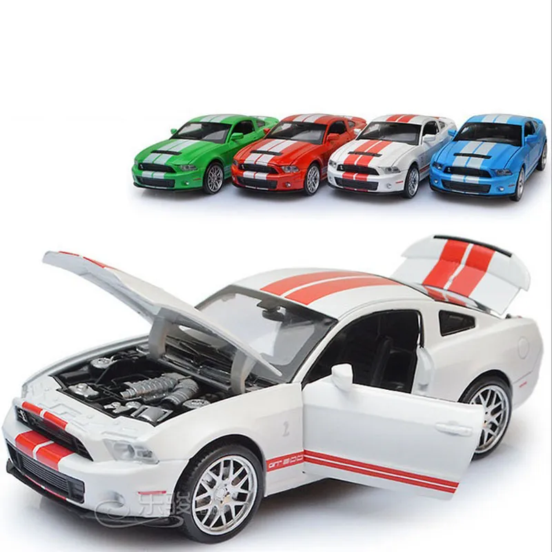 Acheter Ford Mustang GT 1/34, modèle de voiture moulé sous pression, véhicule jouet, Collection cadeau pour enfant, échelle 2018