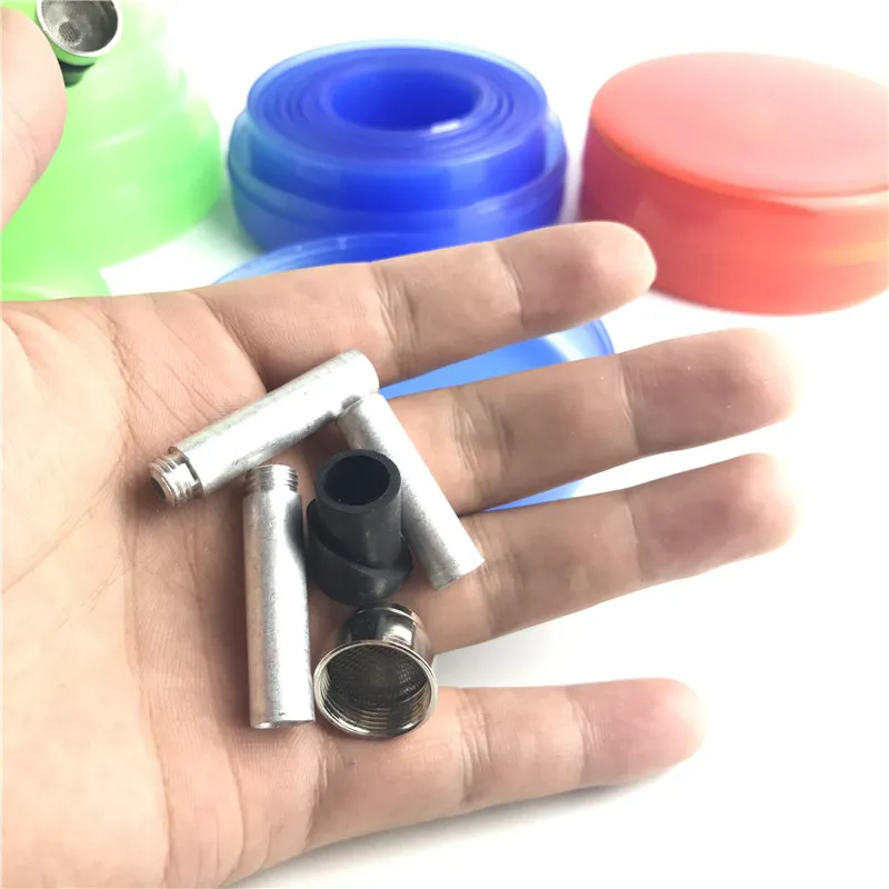 Plastic Bong Waterpijpen met 1.3 tot 8 Inch Opvouwbare Tracking Bongs Groen Rood Blauw Doorzichtige Plastic Olie Rigs Demonteer Metalen Pijpen