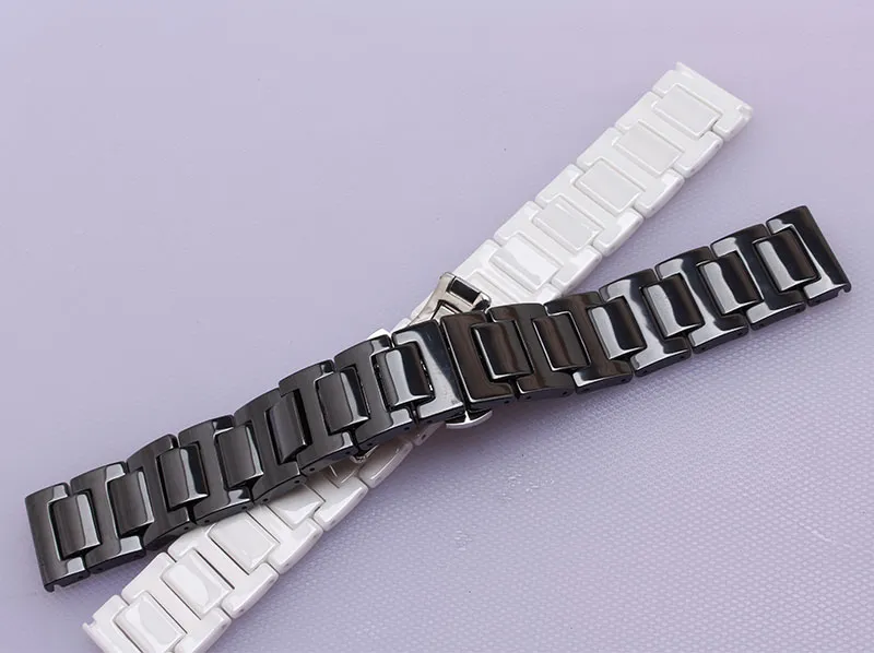 Novo 20mm 22mm pulseira de cerâmica para samsung gear s2 s3 clássico r732 r735 moto 360 2 Gen 42mm homens 2015 relógio inteligente pulseira cinta de link de banda