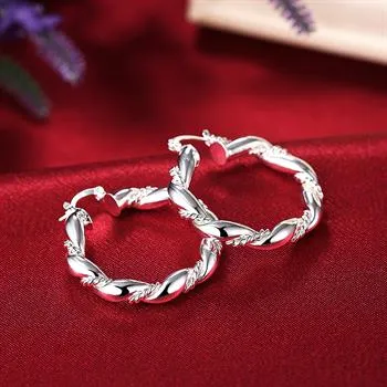 Groothandel - laagste prijs kerstcadeau 925 Sterling zilveren mode oorbellen YE156