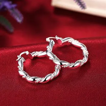 Hurtownie - najniższa cena Boże Narodzenie prezent 925 Sterling Silver Moda Kolczyki YE156