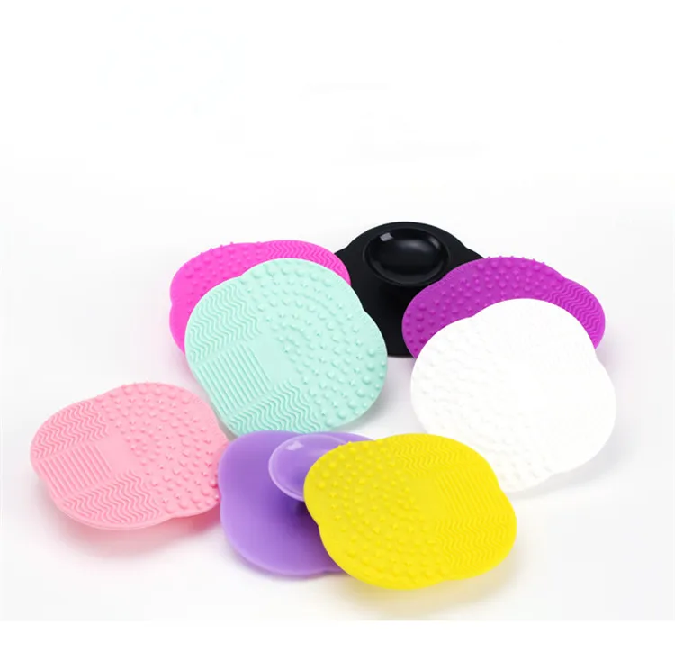 Silicone Makeup Brushes Cleaner Mat Pad Applicators Professional Washing Sucker Scrubber Board Cosmetic Brush Cleaning Tools