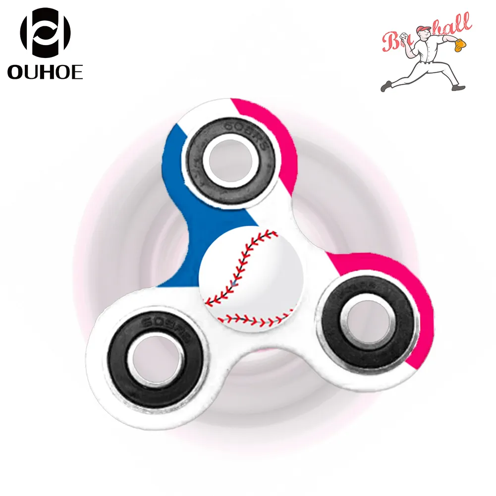 OUHOE Baseball Hand Spinner Fidget Hand Spinner Baseball Multi Color