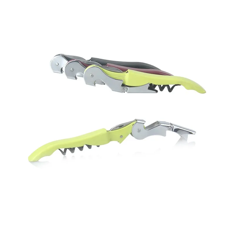 Professional Folded Wine Bottle Cap Opener Corkscrew Stainless Steel Metal With Plastic Handle High Quality8961629