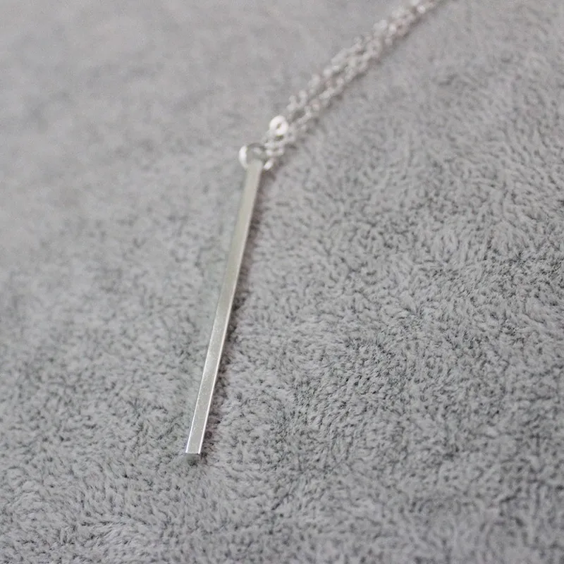 Mode delicate lange ketting zilver / vergulde eenvoudige ontwerp bar ketting voor vrouwen kraag kettingen groothandel gratis verzending