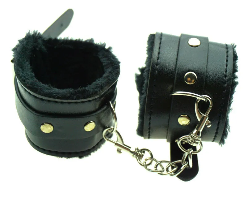 Soft Plush PU Leather Handcuffs Adult Cosplay SM Games Sex Products Sex Toys Erotic BDSM Bondage Slave Sexo Tools For Couples3939918