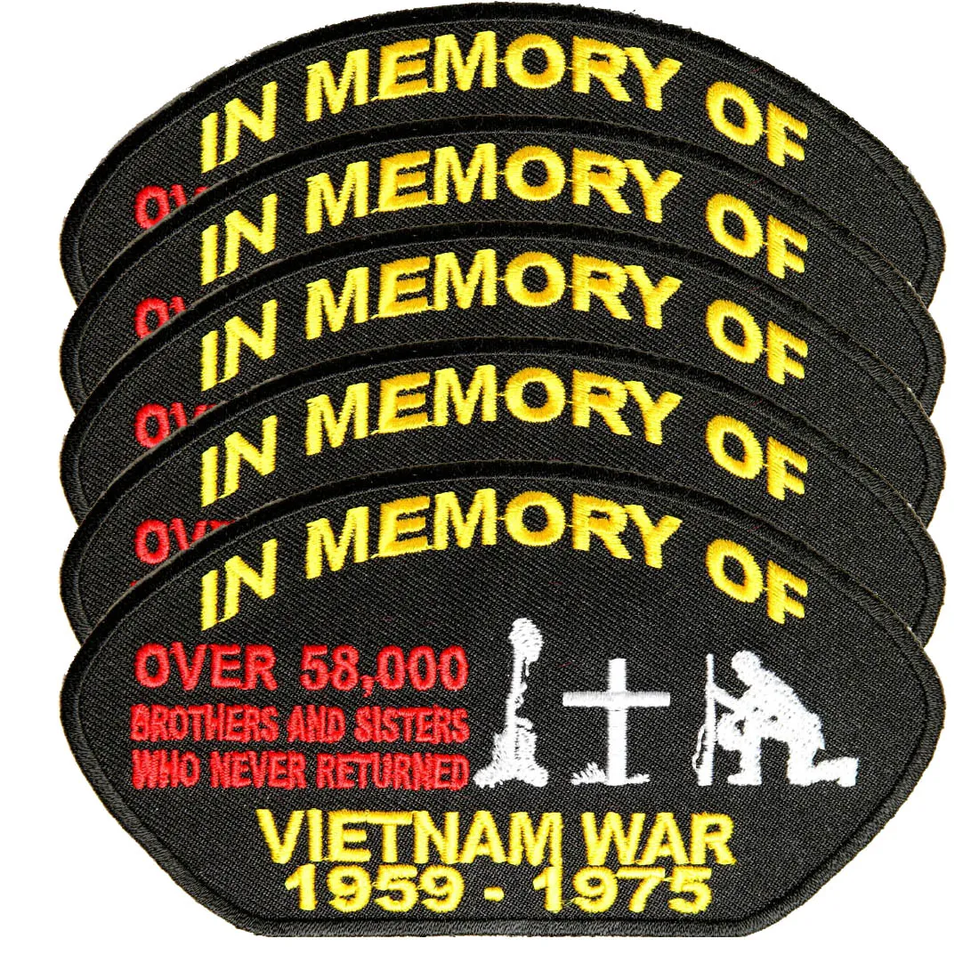 Patch de boné personalizado em memória do Vietnã Emblema personalizado com ferro ou costura na parte de trás da jaqueta ou tamanho do peito 347u