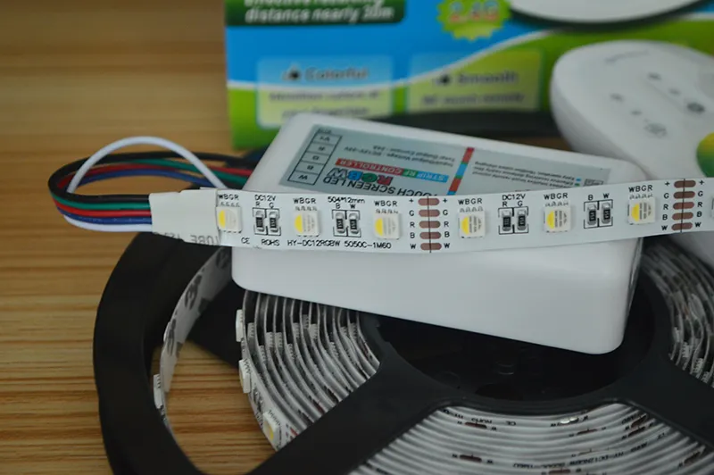 SMD5050 300LED RGBW LED Esnek Şerit RGB + W / WW Suya Dayanıklı 12 V Şerit Işık Ev Dekorasyon DHL Gemi Için