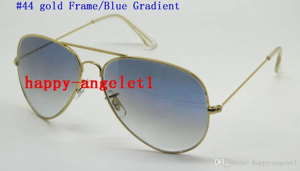 New Arrival Men's Women's Metal Frame Gradient Lens Pilot Sunglasses (Glass lens) 58 mm / 62 mm
