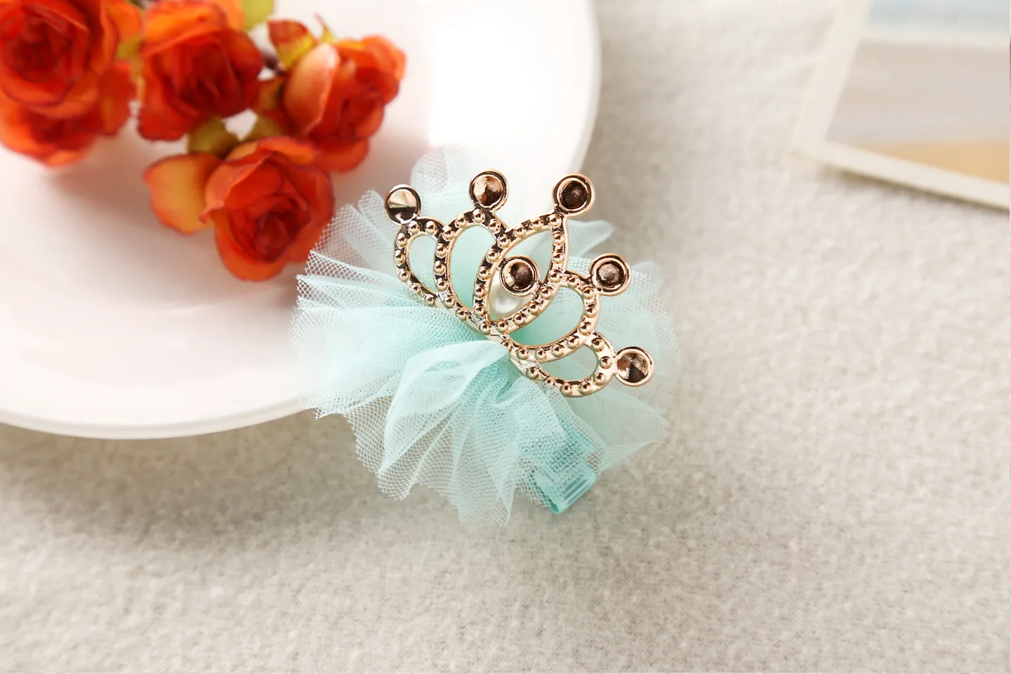 New 2017 Fashion Girls Hair Accessories Lace Crown Barrettes Children Sweet Candy Hair Head Gifts Girl Party Headband A7029