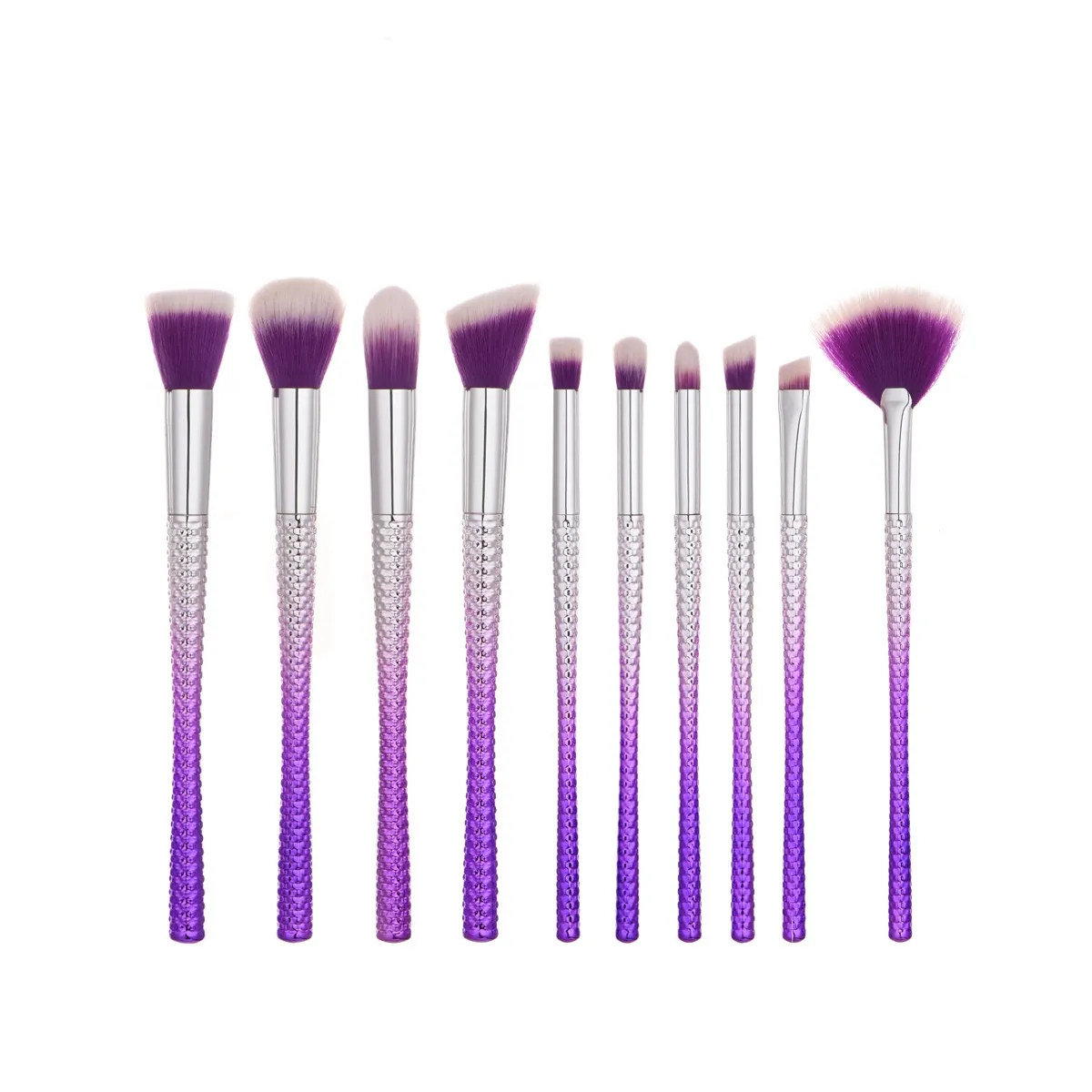 Brushes de maquillage de sirène ensemble de forme de diamant professionnel Brosses à paupières Blusher Powder File mélange Kit de brosse de forme de maïs cosmétique de maïs