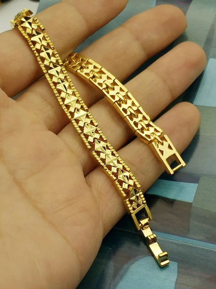 New arrival Shajin bracelet female 24K gold plated brass jewelry tank chain FB505 a Slap & Snap Bracelets