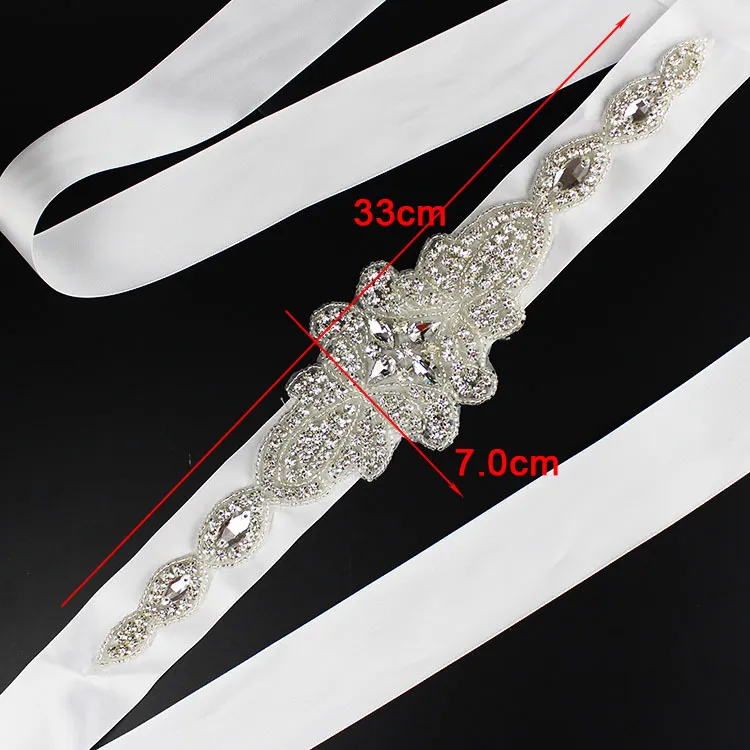 Fashionable Bridal Belt Wedding Rhinestone Faux Princess Sashes Flower Bridesmaid Dress Sash Wedding Accessories Multi Color Ribbo5009229