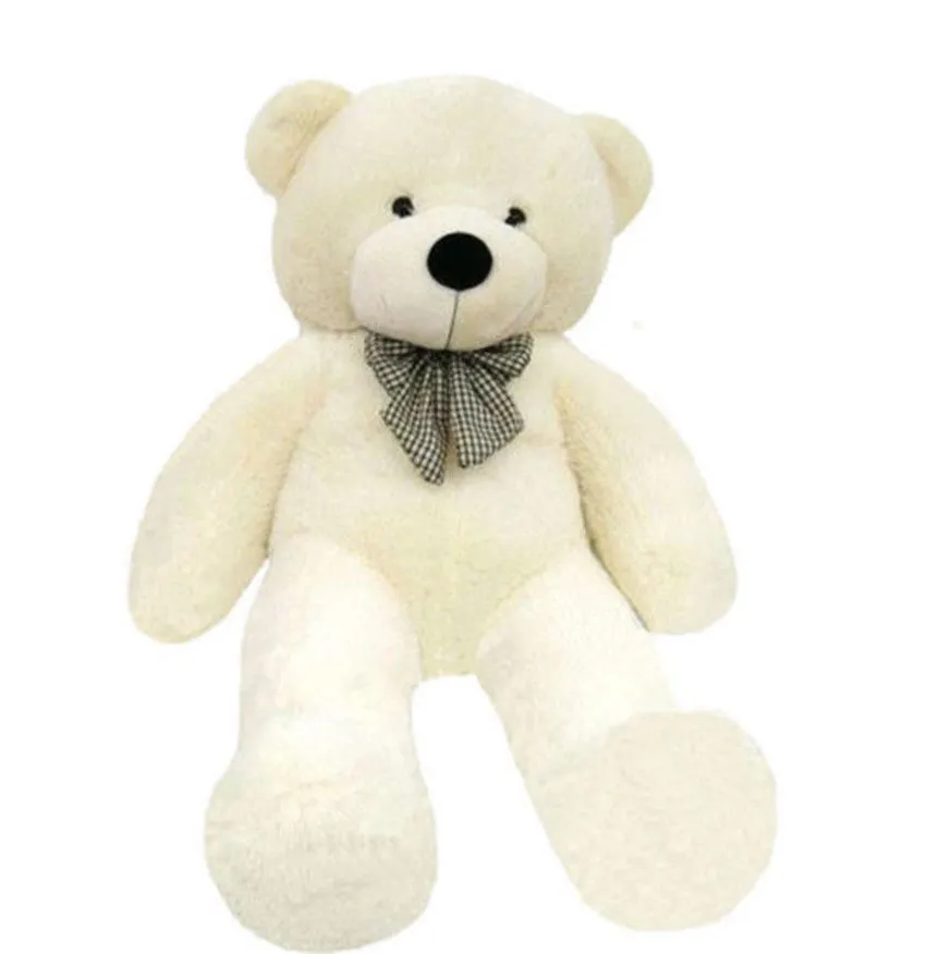 Chaud géant 80 CM grand mignon Beige peluche ours en peluche énorme blanc doux 100% coton jouet