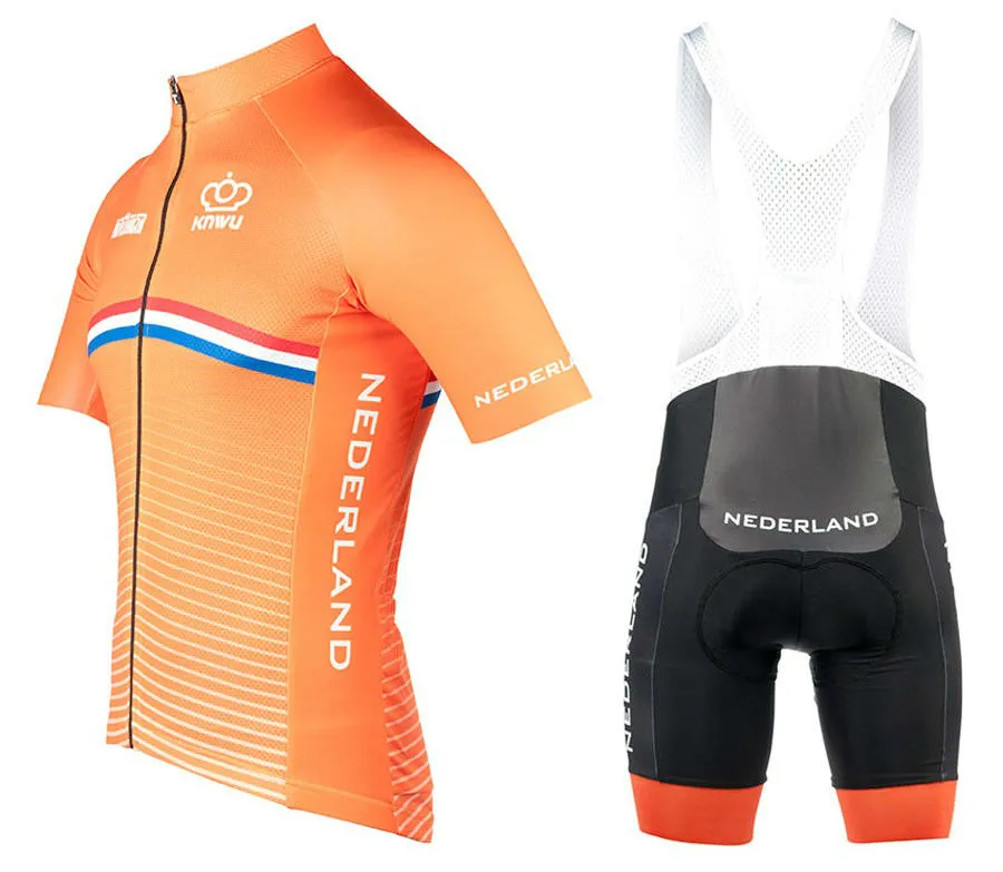 2024 Men Summer Triathlon Netherlands Dutch National Team Cycling Jersey Mountain Bike Clothes Maillot Ciclismo Ropa Size XXS-6XL L14
