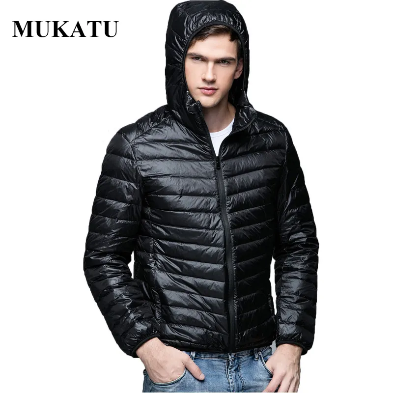 Atacado - mais tamanho homens parka inverno casaco de jaqueta com capuz 90% branco pato para baixo casaco ultra luz marca macho jaqueta homens casuais com capuz outerwear