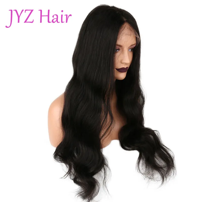 Natural Color Full Lace Wigs Body Wave Human Hair Brazilian Peruvian Malaysian Indian Body Wave Lace Front Human Hair Wigs With Baby Hair