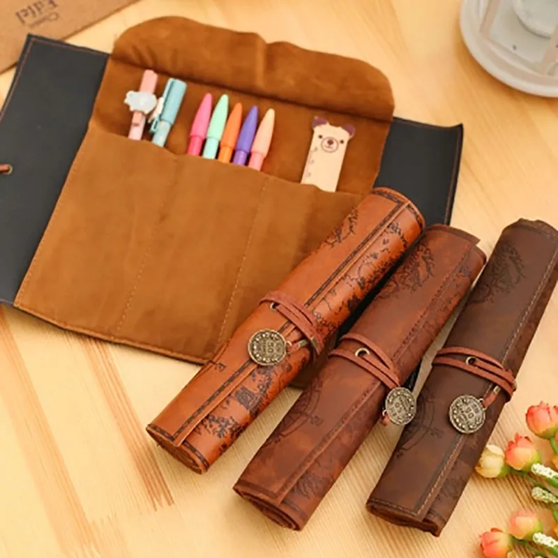 Wholesale Pencil Bags Treasure Map Pen Bag Antique Nautical Pencil Case