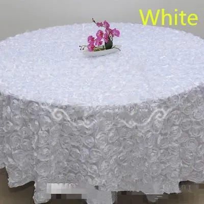 Blush rose 3D rose fleurs de table de table pour décorations de fête de mariage nappe de gâteau rond / rectangle table de table de runner jupon tapis pas cher