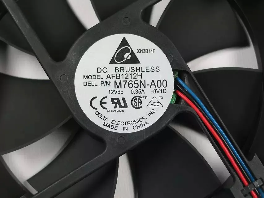 For DELTA AFB1212H, -8V1D P/N:M765N-A00 DC 12V 0.35A 3-wire 3-Pin 80mm 120x120x25mm Server Square Cooling fan