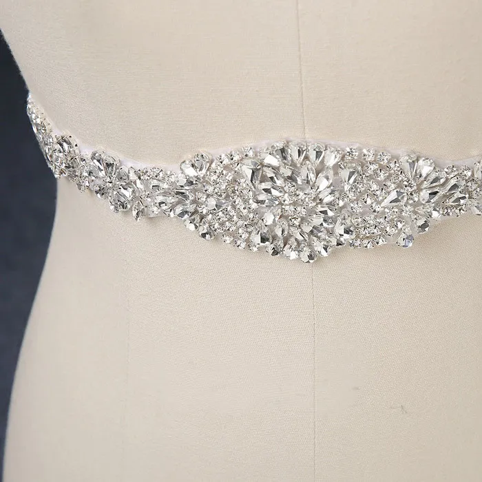 2018 splendida cintura di nozze da sposa rosa della strass la cintura vera e propria cintura da sposa in raso avorio avorio avorio avorio avorio cintura personalizzata EN121522567348