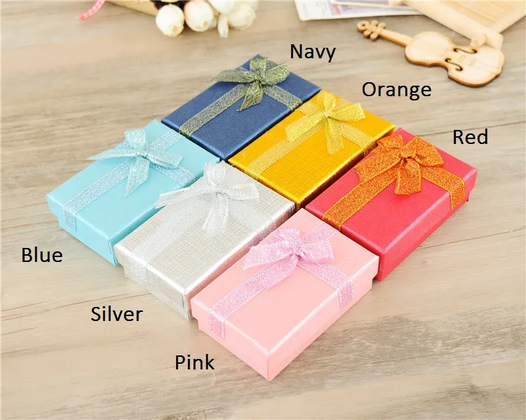 Boîtes de sacs cadeaux pour petites boîtes à bijoux, boîtes à cadeaux pour boîte à collier ou bague 5x8 cm, 12 paquets