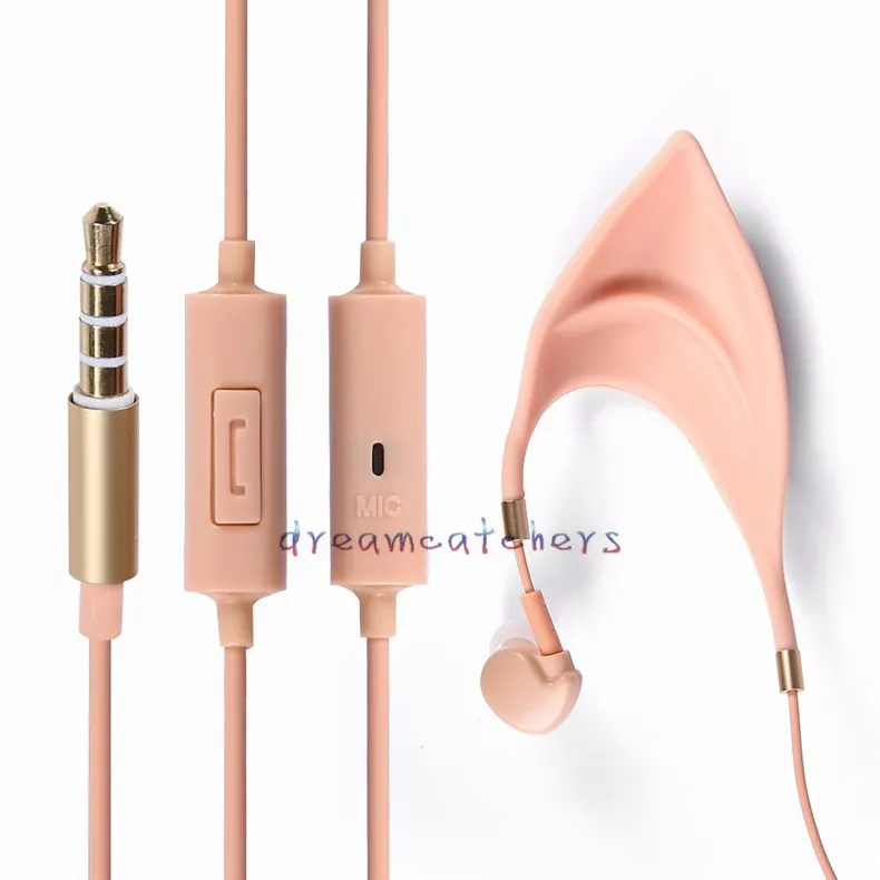 3.5mm Auriculares Elf Kulaklar Kulaklıklar Ultra-yumuşak Cosplay Ruh Kulaklık Peri HIFI Kulak Kulakiçi Kulaklık iphone Samsung Evrensel