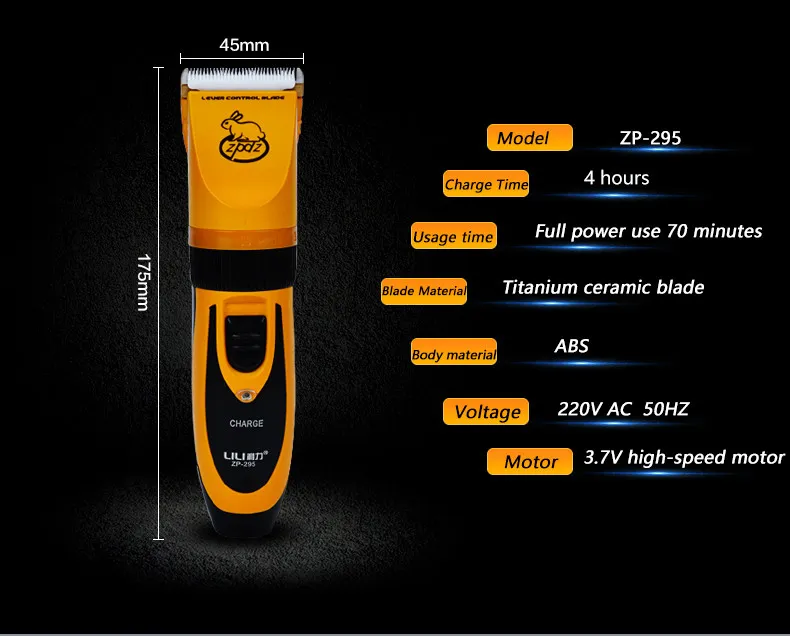 35W Cat de gato profesional Recargable Aroo eléctrico de cuello eléctrico animales Máquina de corte de cabello de rasurador AC110240V EU2710251